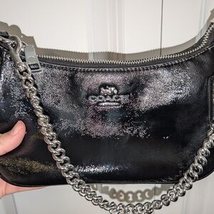 Coach Patent Black Teri Shoulder Bag